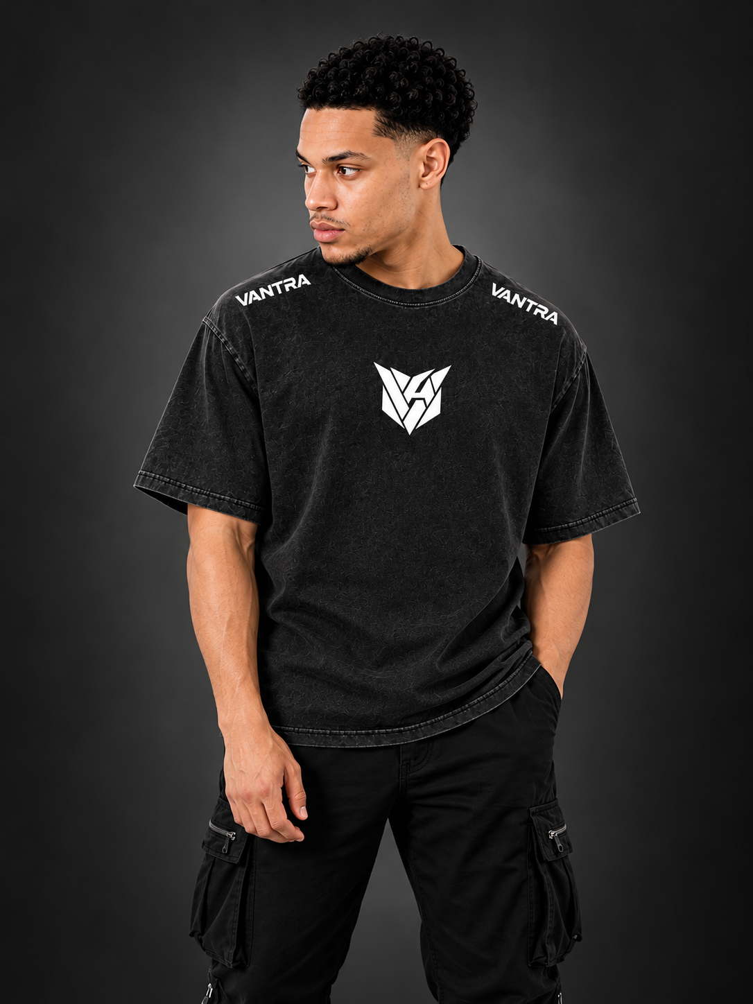 ACID WASH OVERSIZED T-SHIRT — VANTRA ACID STORM VANTRA